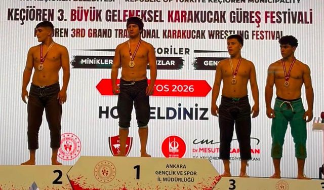 Çorumlu güreşçiler Keçiören’de önemli dereceler elde etti