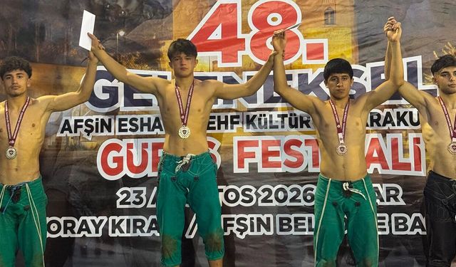Çorumlu güreşçiler Afşin’de üç sıklette kaç şampiyonluk kazandı?