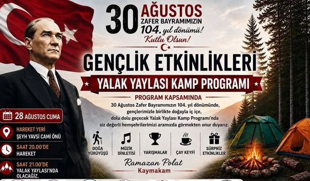 Kutlamalar Yalak Yaylası'nda yapılacak