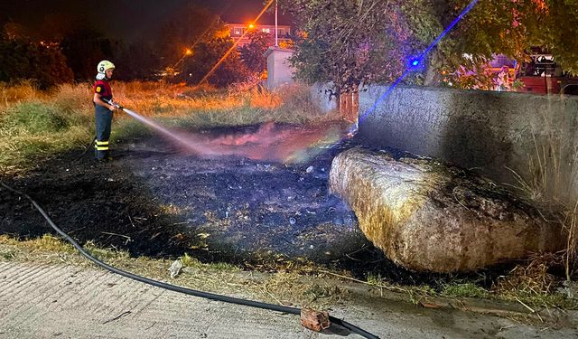 Osmancık'ta çıkan ot yangını söndürüldü