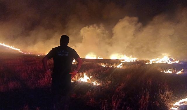 Çorum'da 7 köyün sınırındaki yangına müdahale sürüyor