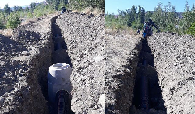 Çorum'un bu ilçesinde 1.100 metrelik altyapı çalışması sürüyor