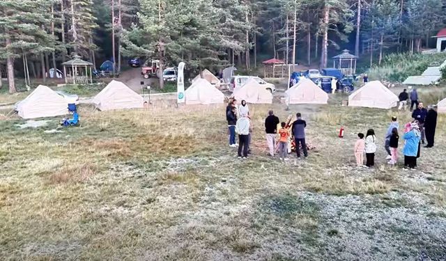 İlk kamp Karatepe Kuşçaçimen Yaylası’nda yapıldı