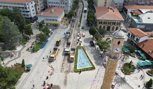 Çorum Belediyesi Gazi Caddesi’ni iki etap halinde baştan sona yeniliyor