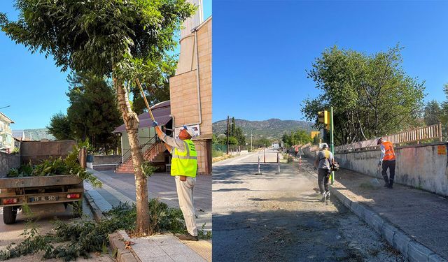 Osmancık’ta park ve yeşil alanlarda bakım çalışması