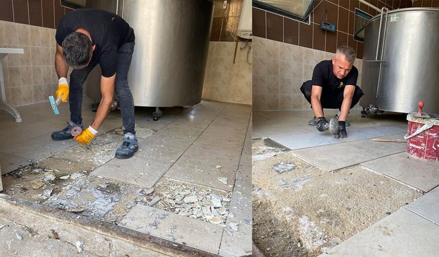 Eskiekin Köyü süt toplama merkezinde bakım ve tadilat yapıldı