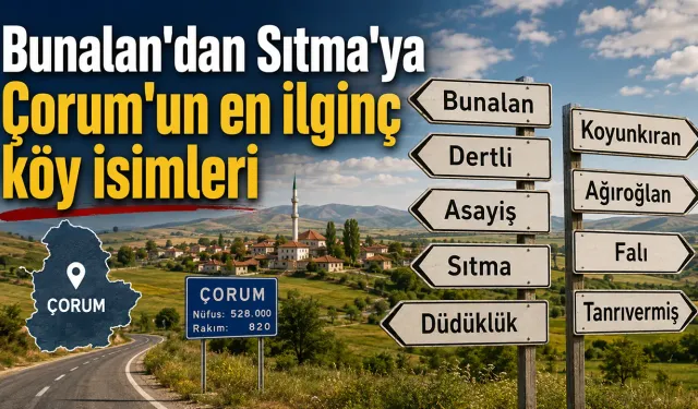 Tabelayı gören sürücüler şaşkına dönüyor: Çorum'un en sıra dışı köy adları