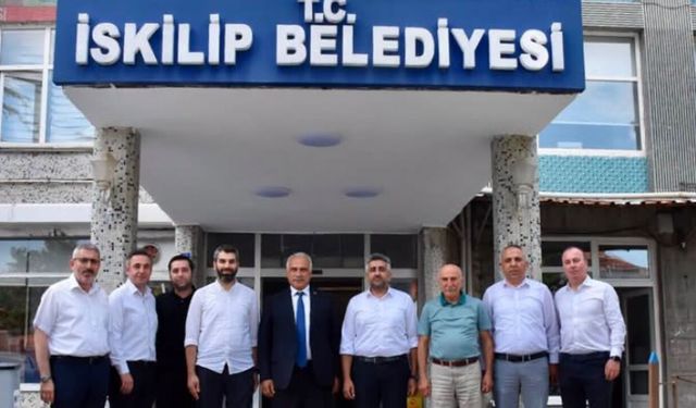 İskilip Belediyesi’nde sağlık heyeti ağırladı