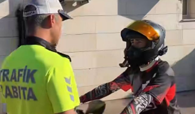 Kaldırıma Motosiklet Park Edenler Yandı! Çorum'da denetimler devam ediyor