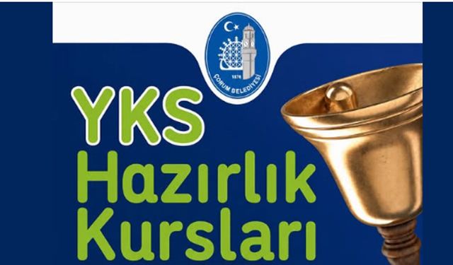 Çorum Belediyesi’nin YKS hazırlık kursları için başvurular başlıyor