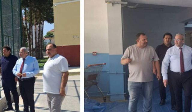 Cemil Çağlar okullardaki bakım ve onarım çalışmalarını inceledi