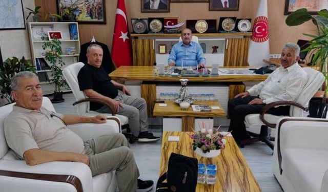 Güneyalıç Köyü heyetinden Duran Bıyık’a ziyaret