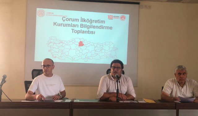 Çorum'da 2026-2027 Eğitim Yılı Hazırlık Toplantısı Gerçekleştirildi