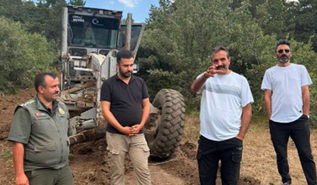 Uğurludağ’da iki yaylayı birbirine bağlayacak yeni yol çalışması