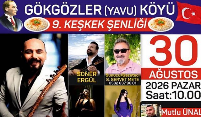 30 Ağustos'ta lezzet ve müzik bir arada: Gökgözler Keşkek Şenliği başlıyor