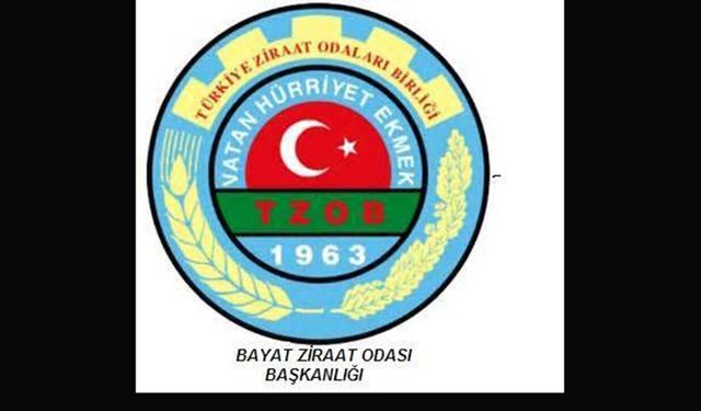 Bayat Ziraat Odası’ndan üretici için destek çağrısı