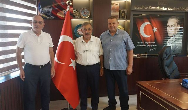 Trabzon esnaf teşkilatından ÇESOB’a ziyaret