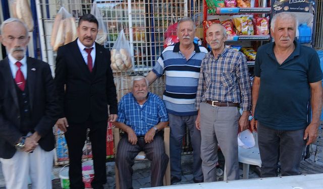 Oğuzlar teşkilatından ilçenin eski esnafı Şaban Çağlar’a ziyaret