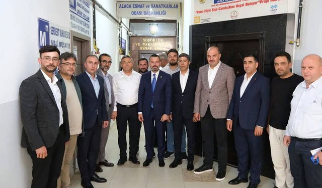 Milletvekili Şahan’dan Alaca Esnaf Odası’na ziyaret