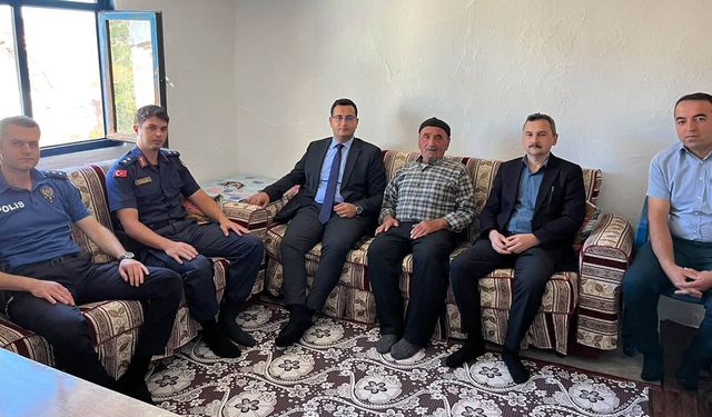 Kaymakam Tokur’dan gazi ve vatandaşlara hane ziyareti