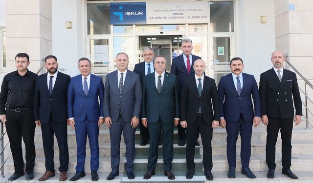 MHP heyetinden İŞKUR Çorum İl Müdürlüğü’ne ziyaret
