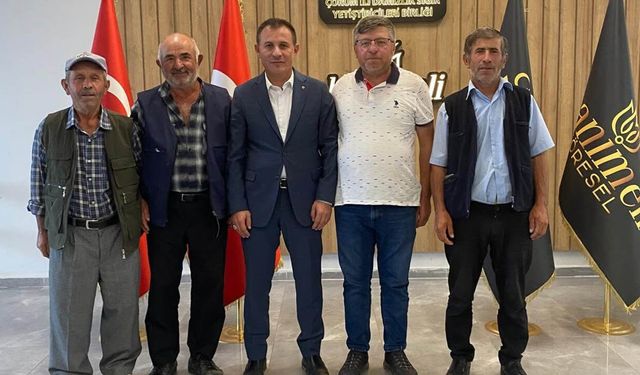 Kınık köyü üreticileri sorunlarını Başkan Kaya’ya anlattı