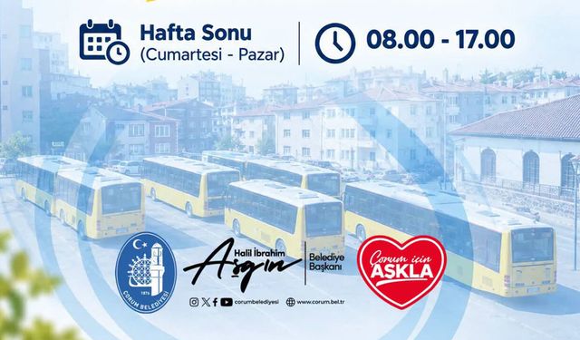 Çorum’da öğrencilerin toplu taşıma kartı işlemleri hafta sonu da yapılacak
