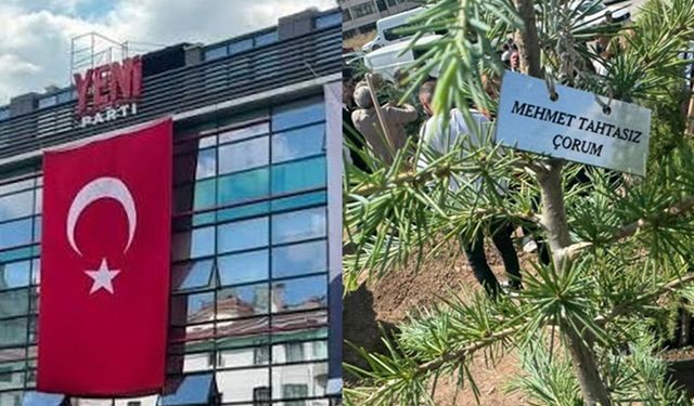Tahtasız, Yeni Parti Genel Merkezi’nde fidan dikti