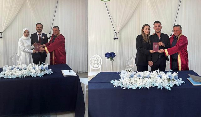 Kargı’da çifte nikâh: Mutluluklar diledi