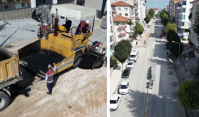 Çorum'un bu sokaklarında asfalt ve tretuvar çalışmaları sürüyor