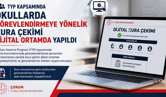 Çorum'da Okullarda Görev Alacak İsimler Belli Oldu: İşte Tam Liste!