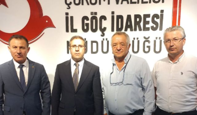 Çorum DSYB yönetiminden İl Göç İdaresi Müdürü Aksem’e ziyaret