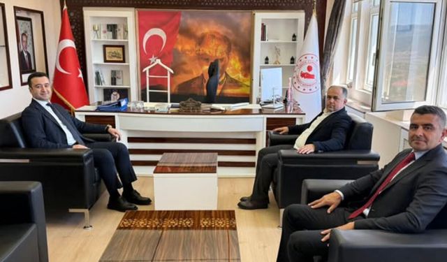 Hasan Taş’tan Ortaköy Kaymakamı Şimşek’e ziyaret