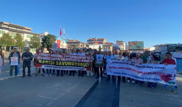 Çorum’da Dünya Barış Günü’nde “savaşa hayır” çağrısı