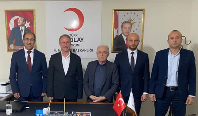 Çorum Aile ve Sosyal Hizmetler’den Kızılay’a ziyaret