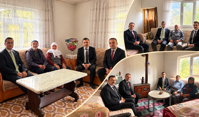 Kaymakam evlerine konuk oldu: Mutlulukları yüzlerinden okundu