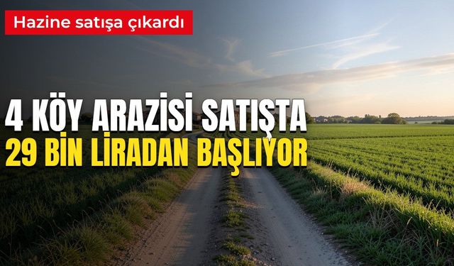 En ucuzu 29 bin, en pahalısı 590 bin lira. Hazine, Çorum'daki 4 arazisini satışta çıkardı
