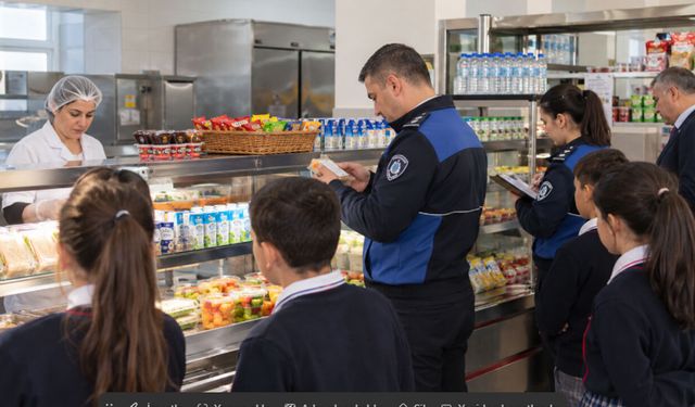 Zabıta ekiplerinden okul kantinlerine sıkı denetim