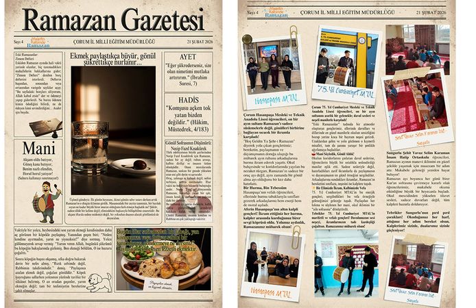 Çorum’da Ramazan Gazetesi’nin 4. sayısı yayımlandı