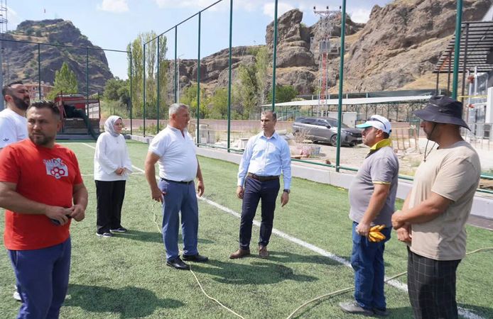 Kaymakam Duman stat çevresindeki çalışmaları inceledi