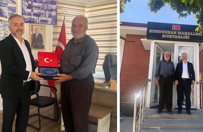 İl Müftüsü Yıldırım’dan Kunduzhan Mahalle Muhtarı Akçal’a ziyaret