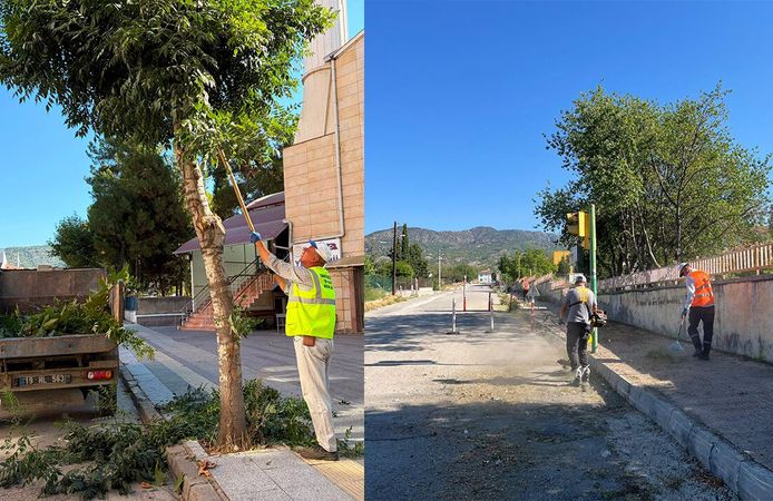 Osmancık’ta park ve yeşil alanlarda bakım çalışması