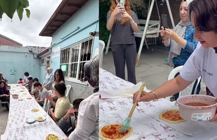 Özel gereksinimli öğrenciler pizza atölyesinde hünerlerini sergiledi