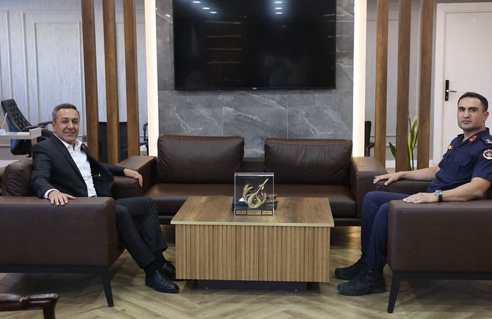 İlçe Jandarma Komutanı Koray Türker’den Başkan Dere’ye ziyaret