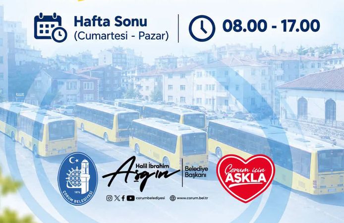 Çorum’da öğrencilerin toplu taşıma kartı işlemleri hafta sonu da yapılacak