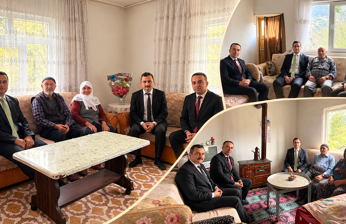Kaymakam evlerine konuk oldu: Mutlulukları yüzlerinden okundu