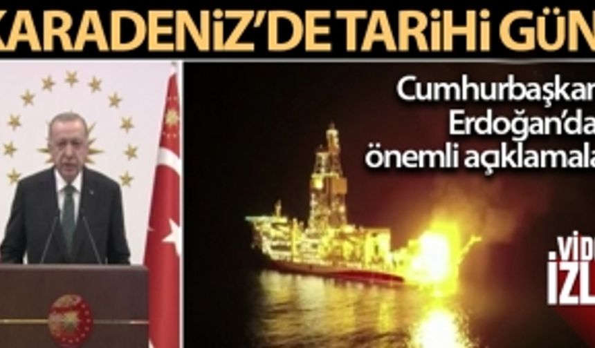 Karadeniz'de bulunan doğal gaz yakıldı