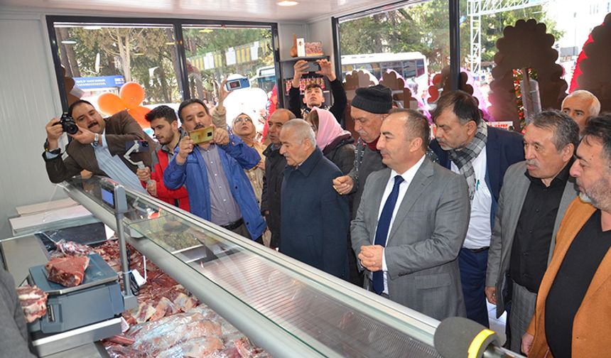 Tüketicinin yüzü gülecek! Halk Et Tanzim Satış Mağazası açıldı