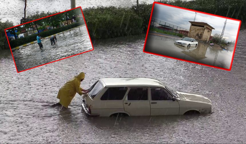 Çorum’da sağanak hayatı felç etti, yollar göle döndü, ev ve işyerlerini su bastı