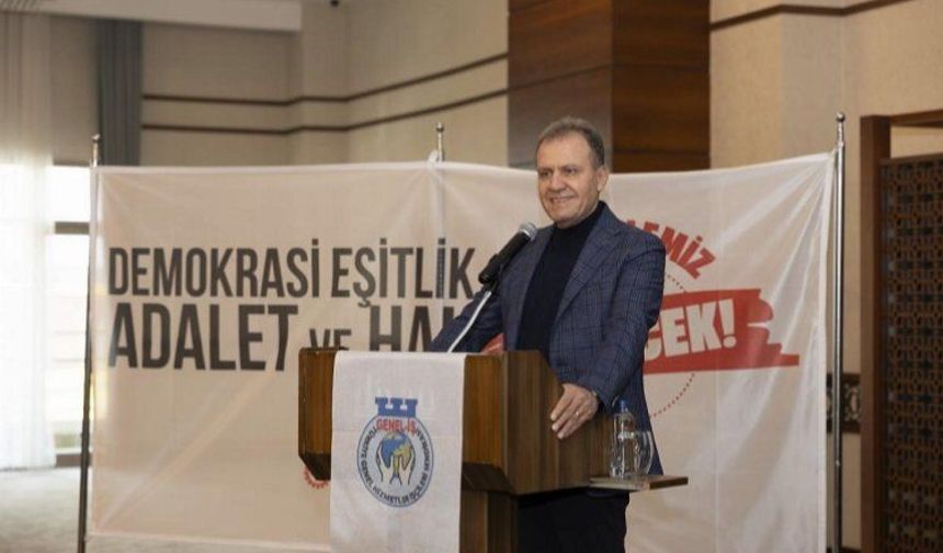 Başkan Vahap Seçer DİSK toplantısında konuştu: Mersin'deki çalışanlar daha şanslı